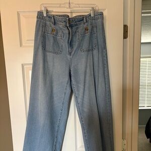 Loft wide leg capris